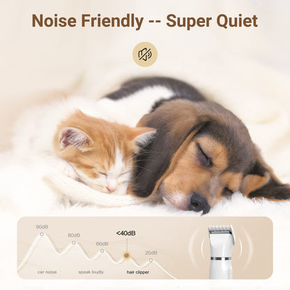 (🔥Last Day Promotion  - 49% off)2026-Ultimate Pet Grooming Kit 🐶 4-in-1 Electric Clippers with 4 Interchangeable Blades