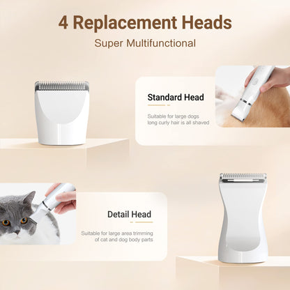 (🔥Last Day Promotion  - 49% off)2026-Ultimate Pet Grooming Kit 🐶 4-in-1 Electric Clippers with 4 Interchangeable Blades