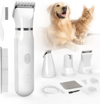 (🔥Last Day Promotion  - 49% off)2026-Ultimate Pet Grooming Kit 🐶 4-in-1 Electric Clippers with 4 Interchangeable Blades
